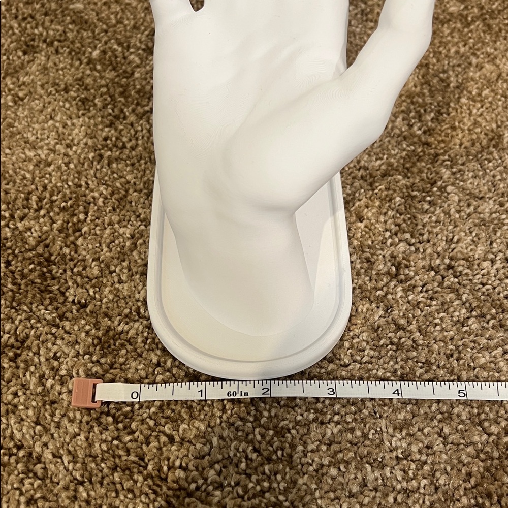 3D Printed Modern Hand Sculpture Jewelry Stand with Tray - Picture 6 of 9